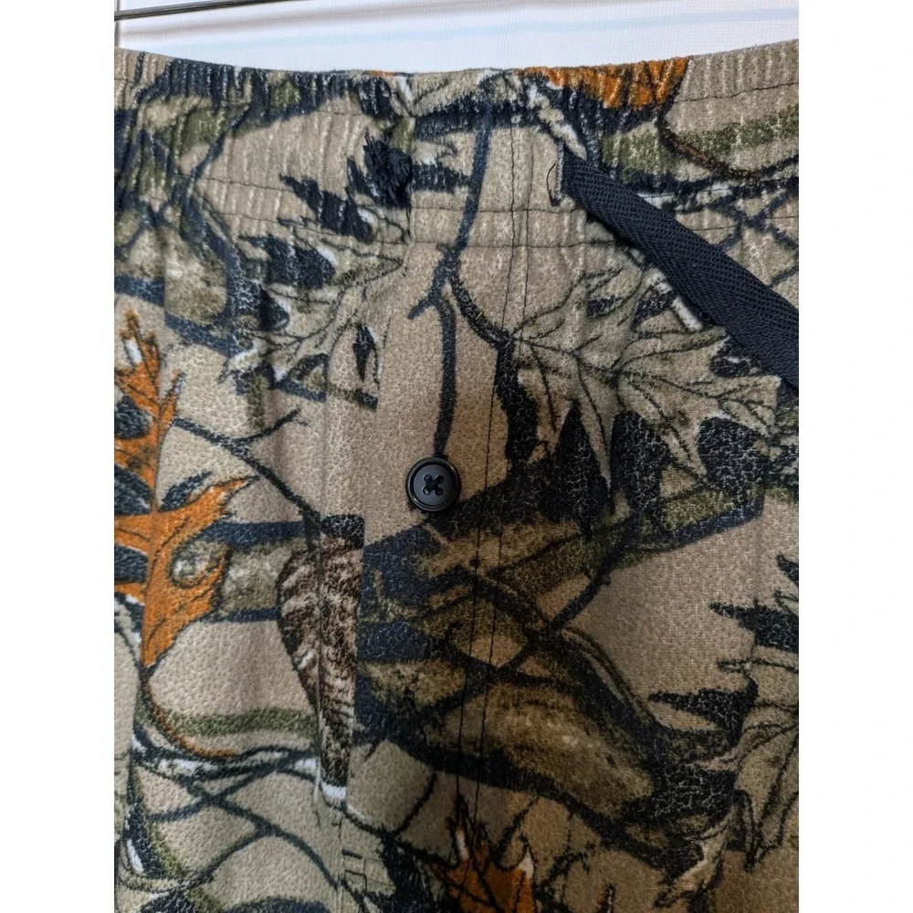 Vtg Fruit Of The Loom Mens Pajama Pants Camo Medium Hunting Baselayer Drawstring